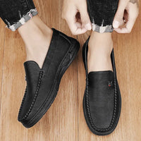 High Quality Breathable Formal Mens Dress Shoes Italian Mens Loafers Luxury Brand Leather Men Casual Shoes Slip-on Driving Shoes Good Vibrations