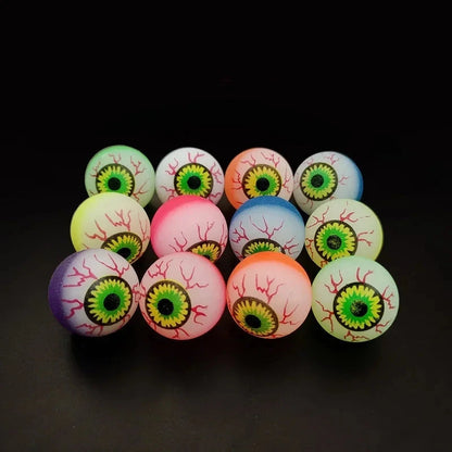 5/10/20pcs Glow in The Dark Eyeball 32MM Bouncy Ball Halloween Supplies Toys Horror Luminous Scary Ball Kids Toys Gift Good Vibrations