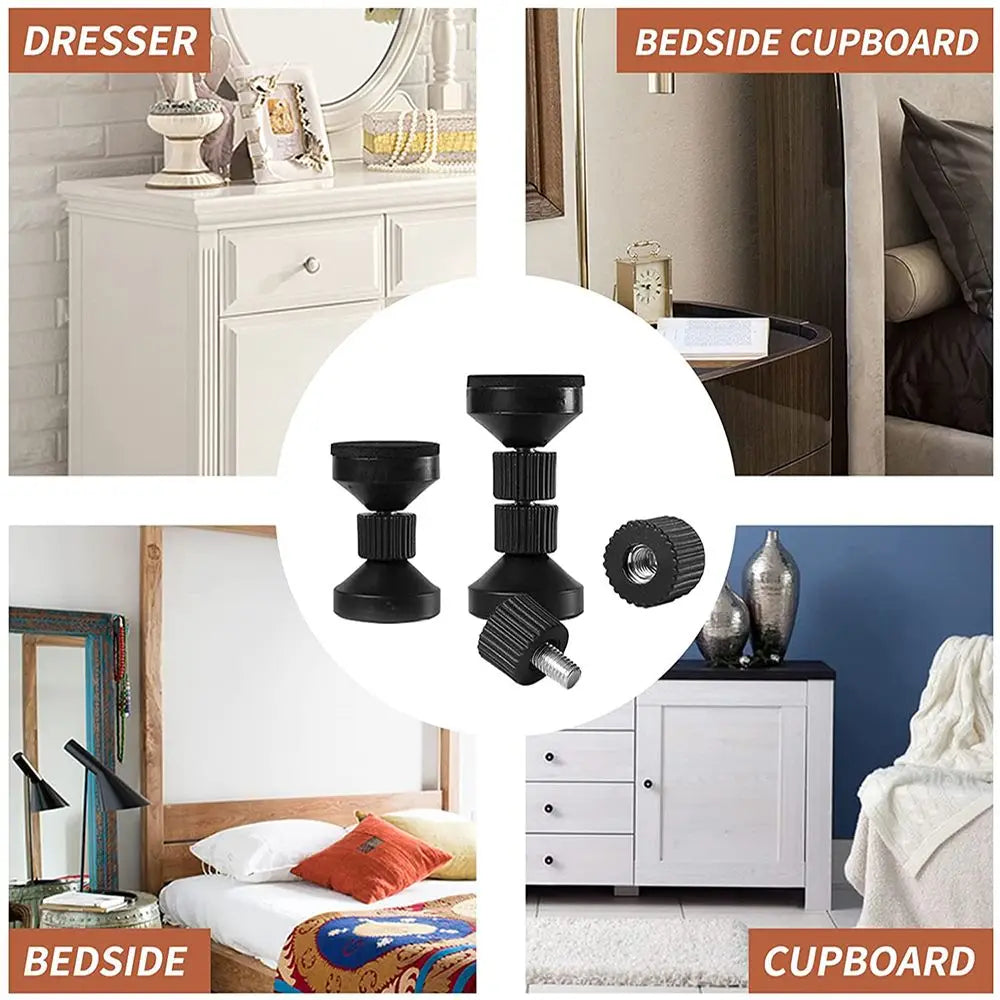 Bed Frame Anti-Shake Adjustable Thread Headboard Stopper Bedside Telescopic Support Cabinet Sofa Funiture Stabilizer Fixator Good Vibrations