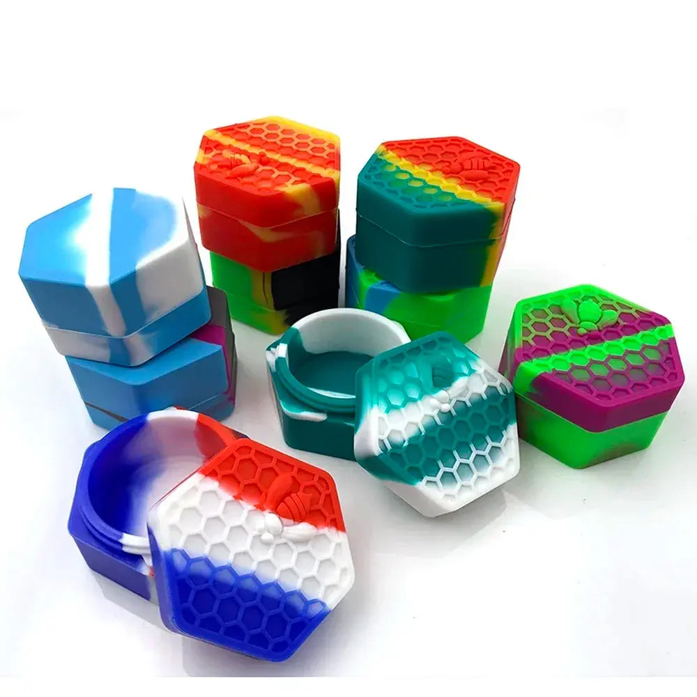 Wax Jar Silicone Box Bee Style for Oil Cream Box Easy To Hold and Carry Herb Container GOOD Vibrations Adult Super Store