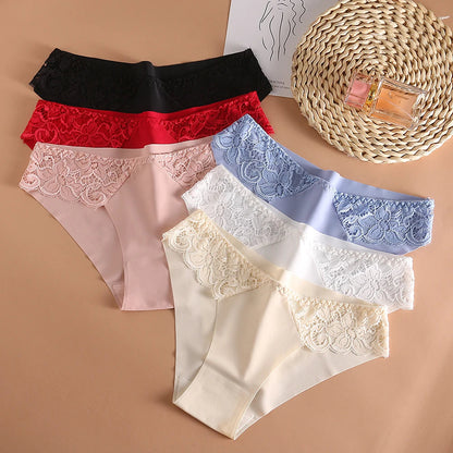 Sexy Lingerie Women's Panties Lace Perpective Seamless Female Underwear Elasticity Briefs for Women Fashion Underpants Floral Good Vibrations