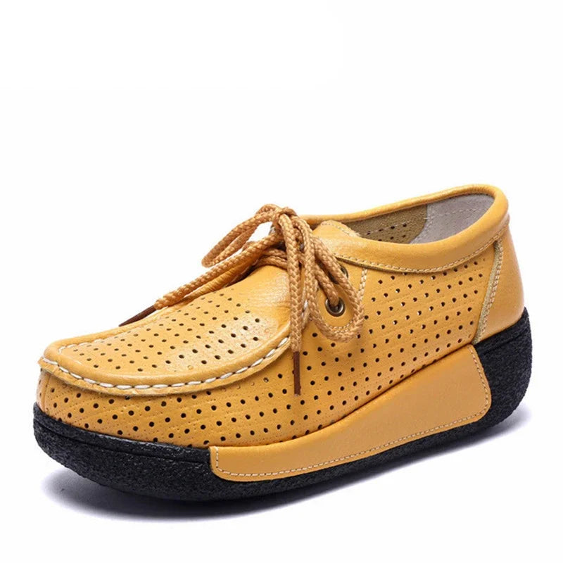 BEYARNENew Winter Shoes Genuine Leather Womens Flat Platform Shoes Casual Womens Loafers Plush Womens Slip-on Sneakers for Women Good Vibrations