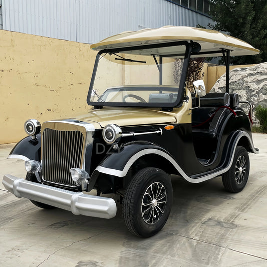 2025  New Design Outdoor Vintage Car Hot 6 Seat Electric 4 Wheel Classic Car Vacation Villages Factory Cheap Price 3+3 Club Car Good Vibrations