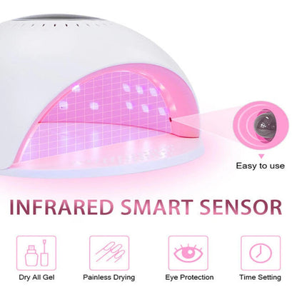 Red Light Nail Lamp Quick Drying Gel Polish With 30/60/120s Timer Auto Sensor Nail Art Machine For Salon Good Vibrations