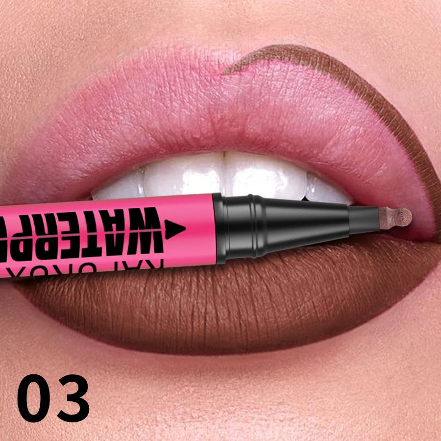 1PC Liquid Matte12-Color Lipliner Pencil Waterproof Plumping Stain Lipstick Natural Lip Liner Outline Lips Contour Makeup Good Vibrations
