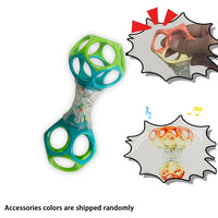 Baby Teether Rattle & Shake Barbell Toy, Ages 3 Months and Up(Random Color） - Good Vibrations