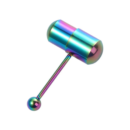 Women Vibrating Barbell Vibration Tongue Stud Stainless Steel Vibrating Tongue Nail Piercing Jewelry Body Jewelry Tongue Ring Good Vibrations