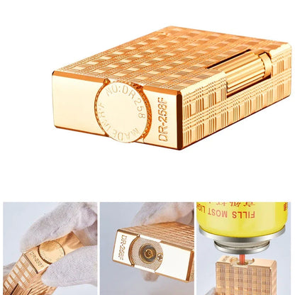 Metal Stripe Loud Lighter Unusual Lighters Cigarette Lighter Creative Wheel Lighter Butane Gas Lighter Open Fire Square Lighter Good Vibrations Adult Super Store