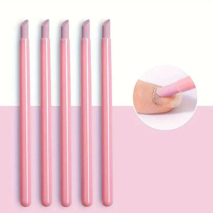 7/10/12/15/20m Pink French Nail Art Liner Painting Brush 5Pcs/set Ultra-thin Elongated Lines Nail Drawing Pen Brush DIY Manicure Good Vibrations