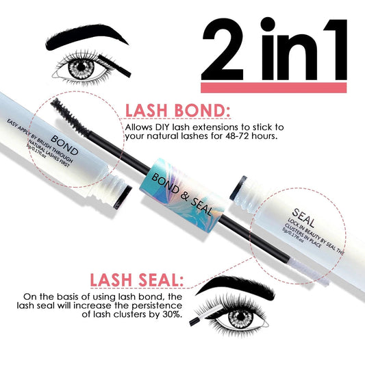 Eyelashes 280PCS Clusters Lash Bond and Seal Makeup tools DIY Lashes Extension kit for gluing Lashes Gluing Glue Accessories Good Vibrations
