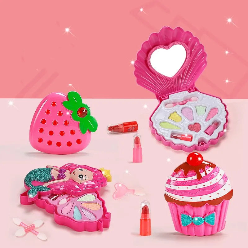 Girls Make Up Set Toys Beauty Makeup Tools Children Pretend Play Toys Safe Non Toxic Dressing Cosmetic Nail Polish Toys Gifts Good Vibrations
