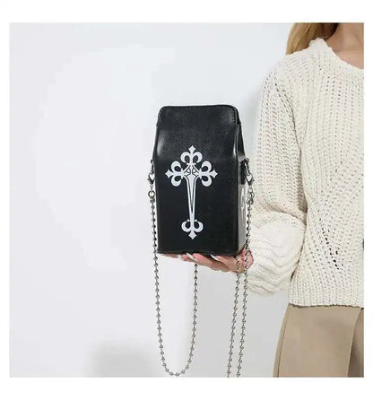 Printed Graffiti Small Square Bag Fashion Cool Crossbody Bag Funny Box Shoulder Bag For Girls Good Vibrations