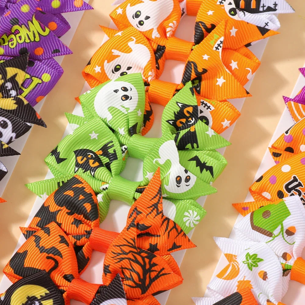 10Pcs/Set Baby Girl Halloween Hair Clips Pumpkin Bat Ornaments Hairpin Party Decoration Kids Hair Accessories Good Vibrations