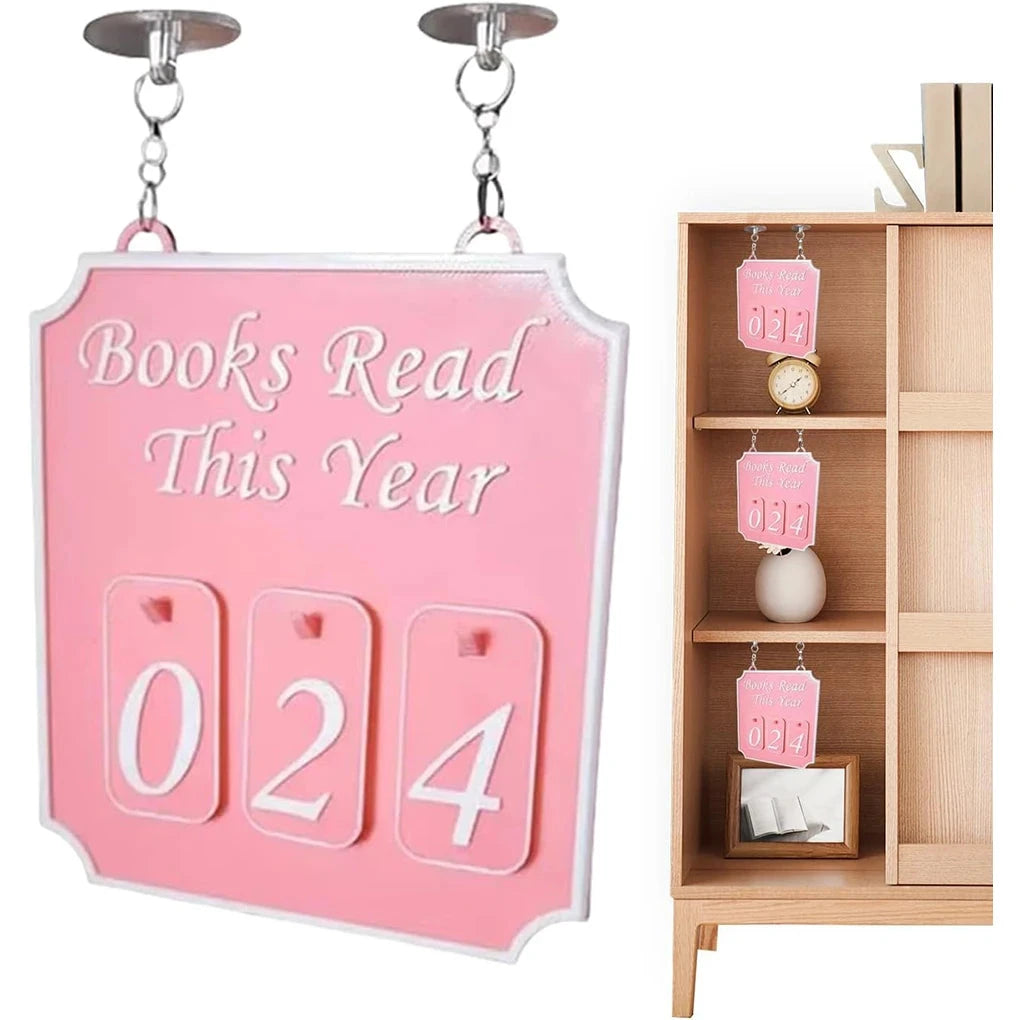 Book Decor for Shelf Bookshelf Counter Bookish Reader Bookworm Track Yearly Reading for Classroom Librarian Women Men Good Vibrations