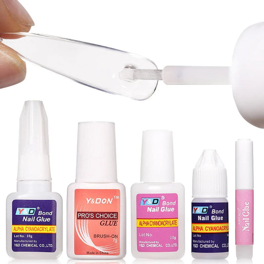 Quick Dry Nail Glue False Nail Tips Nails Rhinestones Gel Polish Fake Nails Extension Adhesive Super UV Glue Acrylic Nail Tools Good Vibrations