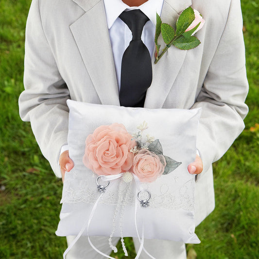 Portable Wedding Flower Basket Home Organizers Ring Pillow Flowerpot With Handle White Romantic Party Decoration Photo Prop Good Vibrations