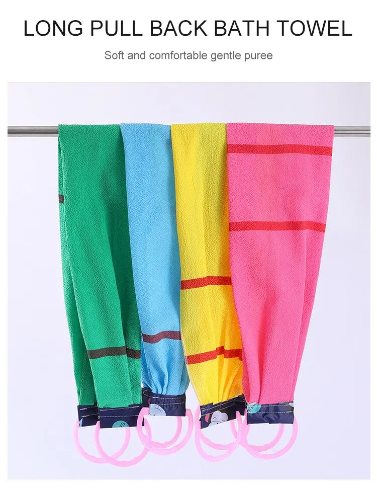 Bath Washers A Long Back Pulled Stripping and Scrubbing Bath Towel for Rubbing Wash and Rub Dirt Good Vibrations