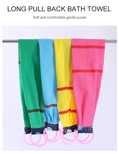 Bath Washers A Long Back Pulled Stripping and Scrubbing Bath Towel for Rubbing Wash and Rub Dirt Good Vibrations