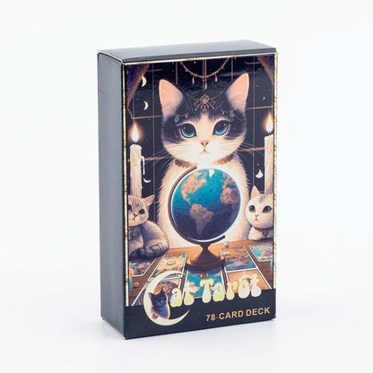 Cat Tarot A 78 Card Deck High Quality English Version Board Game for Easy and Fun Fortune Telling Perfect for Family Gatherings Good Vibrations
