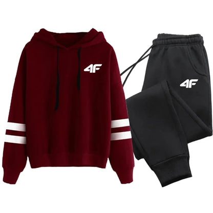 Hot Sales Women's Tracksuit Hoodies Stripe Casual Single Piece Sweatshirts and Daily Sweatpants Comfort Outdoor Jogging Sports Good Vibrations