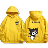 Sanrio co-branded sweatshirt for boys and girls Kuromi pattern print children's autumn and winter hoodie sweatshirt trend Good Vibrations