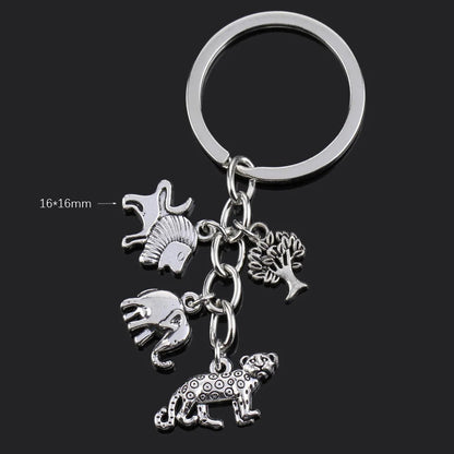 Fashion Animal Women Keychain Car Moon Cat Dog Love Heart Key Chain Friends Gift Jewelry Bag Pendant Wing Evil Eye Angel Turtles Good Vibrations
