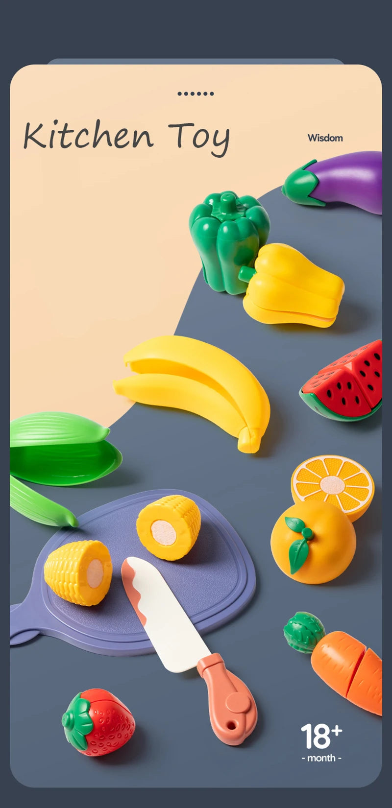 Children Pretend Play Cooking Toys Simulation Food Fruit Vegetable Kitchen Toys Montessori Educational Interactive Toy For Girls Good Vibrations