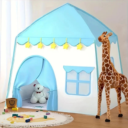 Children Flower Princess Castle Play Tent Foldable Indoor Outdoor Toy House Gift for Girls Boys Birthday Party Playtime Fun Good Vibrations