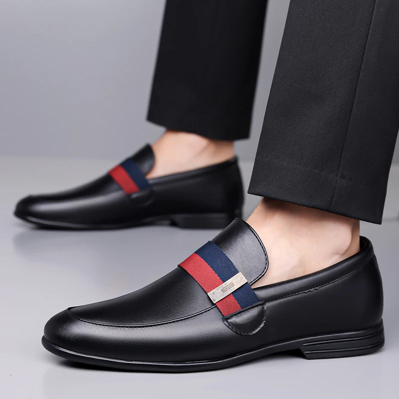 Mens Formal Shoes 2026 Fashion Patent Leather Dress Shoes for Men Loafers Spring Autumn Brand Business Office Wedding Footwear Good Vibrations