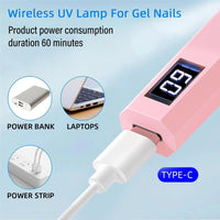 YIKOOLIN Convenient Handheld Nail Dryer Lamp UV/LED Nail Curing All Gel Polish Nail Art Tool USB Rechargeabl Nail Lamp Good Vibrations