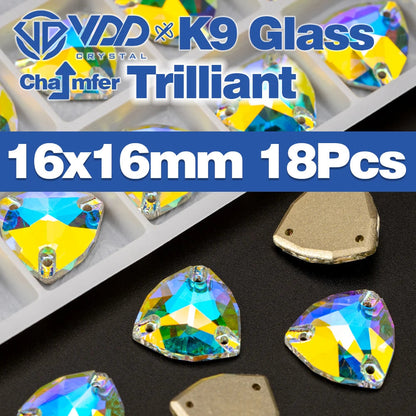 VDD Chamfer AAAAA Top Quality K9 Glass Sew On Rhinestones Sewing Crystal AB Flatback Stone For Clothes Accessories Wedding Dress Good Vibrations