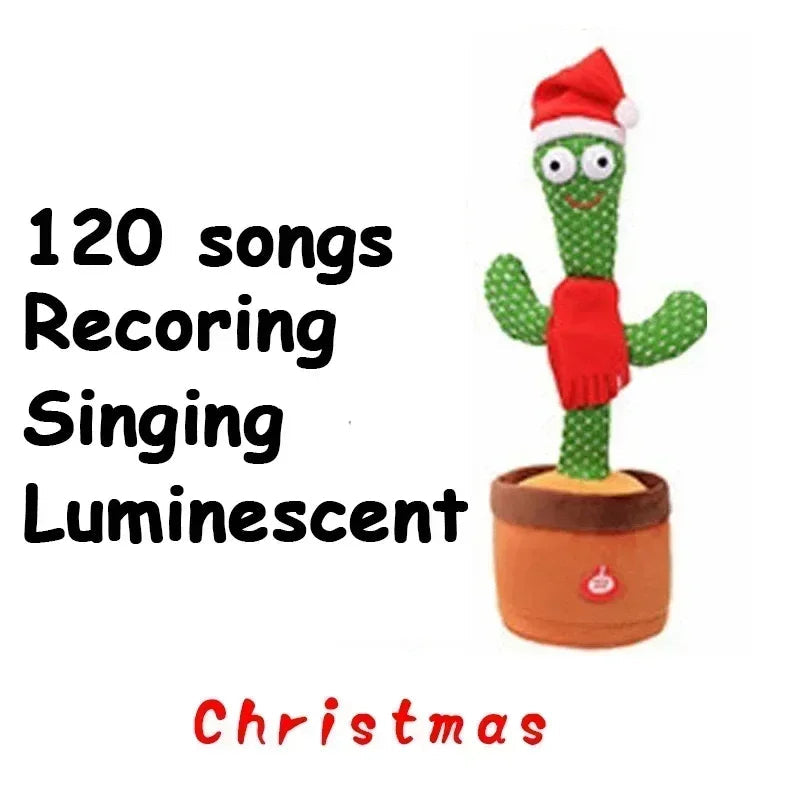 Talking Cactus Toy with LED 120 English Songs Singing Musical Toys Repeat What You Say Suitable for Babies and Toddlers Good Vibrations