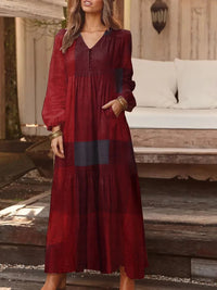 Elegant Women Maxi Shirt Dress ZANZEA Losse Long Sleeve Vestidos Autumn Vintage Ladies Plaid Dress Fashion Robe Good Vibrations