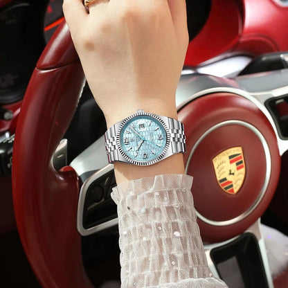 POEDAGAR Elegant Women's Watches High Quality Luxury Watch For Ladies Luminous Waterproof Date Women Quartz WristWatch Reloj+Box Good Vibrations