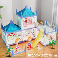 Doll Houses 3D Assembled DIY Miniatures Dollhouse Accessories Villa Princess Castle withGirl Birthday Gift Toy House Good Vibrations