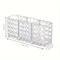 Clear Acrylic Makeup Brush Holder Desk Cosmetic Organizer Lipstick Storage Box Nail Polish Display Stand Rack Jewelry Case Good Vibrations