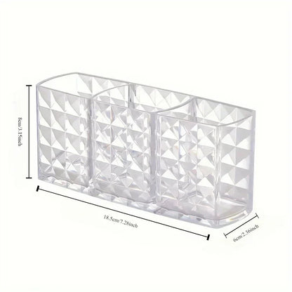 Clear Acrylic Makeup Brush Holder Desk Cosmetic Organizer Lipstick Storage Box Nail Polish Display Stand Rack Jewelry Case Good Vibrations