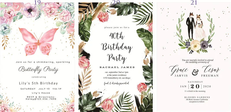 25 Pieces 250gsm Strong Pink Pearly Paper Wedding Invitations Personalized Print Bride Groom Engagement Invite Card IC155 Good Vibrations