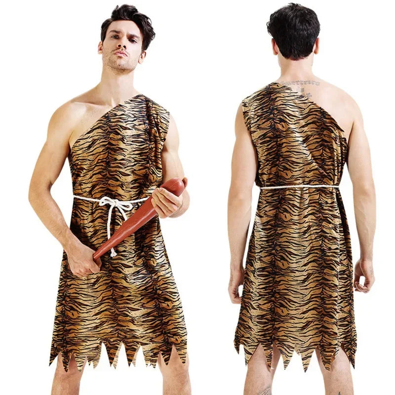 leopard savage caveman croods flintstones primitive sexy indian clothing costume carnival halloween costumes for men adult fancy Good Vibrations