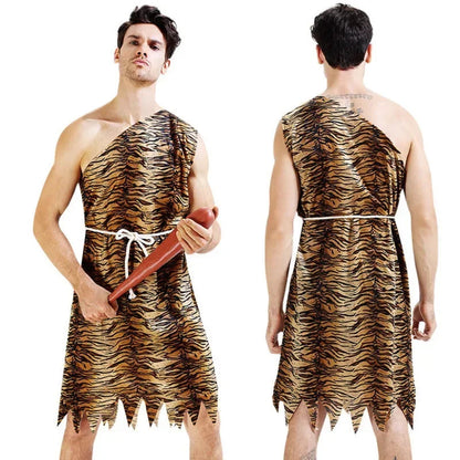 leopard savage caveman croods flintstones primitive sexy indian clothing costume carnival halloween costumes for men adult fancy Good Vibrations