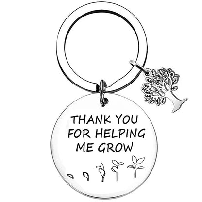 New Teacher Appreciation Gift Keychain Pendant  Graduation Key Chains Keyrings Gift Teachers Plant Seeds That Grow Forever Good Vibrations