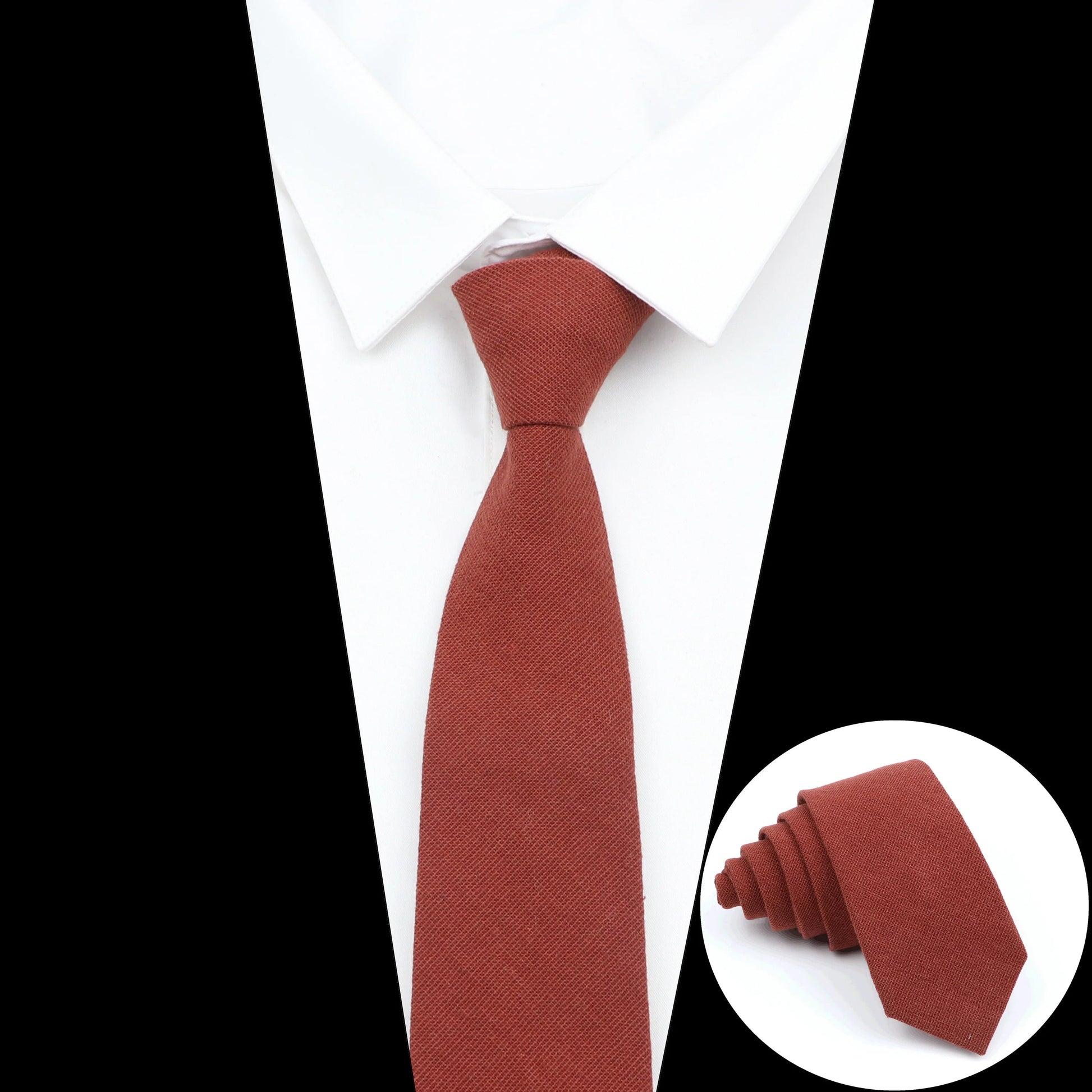 Wed Cotton Tie Solid Color Necktie For Man Woman Blue Pink Yellow Skinny Slim Ties Fashion Wedding Party Gifts Men Accessories Good Vibrations