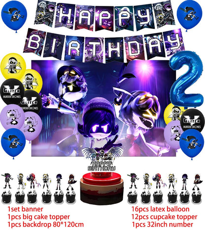 Murdered Drones Birthday Party Decoration Balloon Backdrop Cake Topper Murdered Drones Birthday Party Supplies Baby Shower Good Vibrations