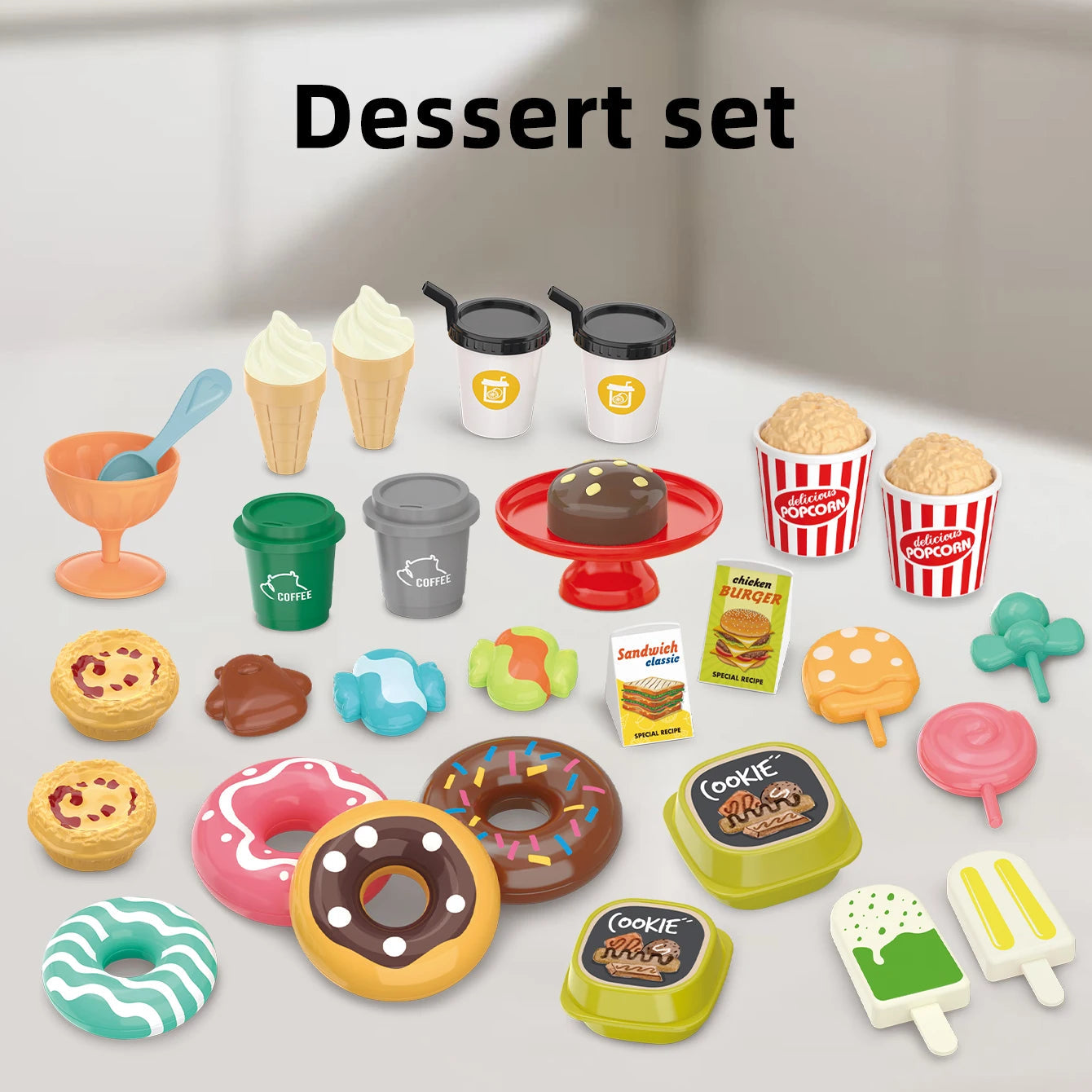 Children's toys: Pretend play, barbecue, fast food, pizza, sushi, afternoon tea, desserts, kitchen food, toy sets Good Vibrations