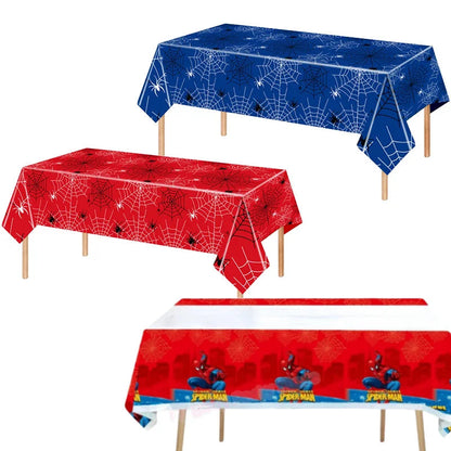 Cartoon Spider Theme Party Decor Tablecloth Party Supplies Table Cover Supers Heros Boys Favor Baby Shower Birthday Party Gifts Good Vibrations