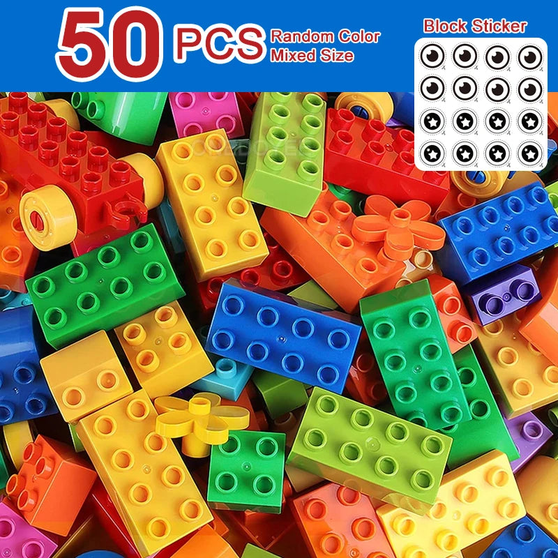 NEW Big Building Blocks For Toddlers Baby Large Classic Building Bricks Set Toys Kids Christmas Gift Compatible With Major Brand Good Vibrations