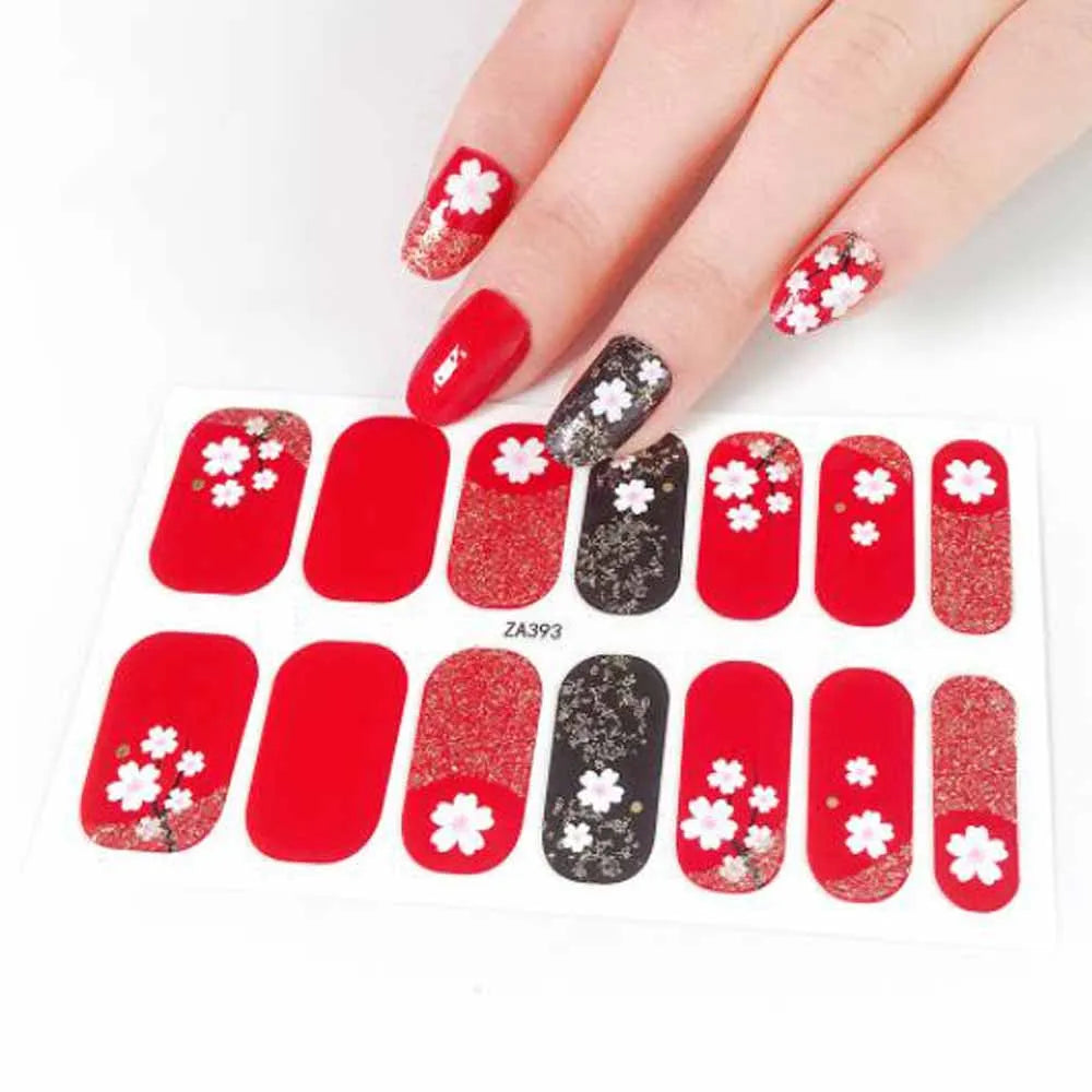 Nail Stickers DIY Decals For Nail Art Wraps Women Beauty Full Cover Nail Manicures Decorations Uñas Postizas Press On Nails Good Vibrations