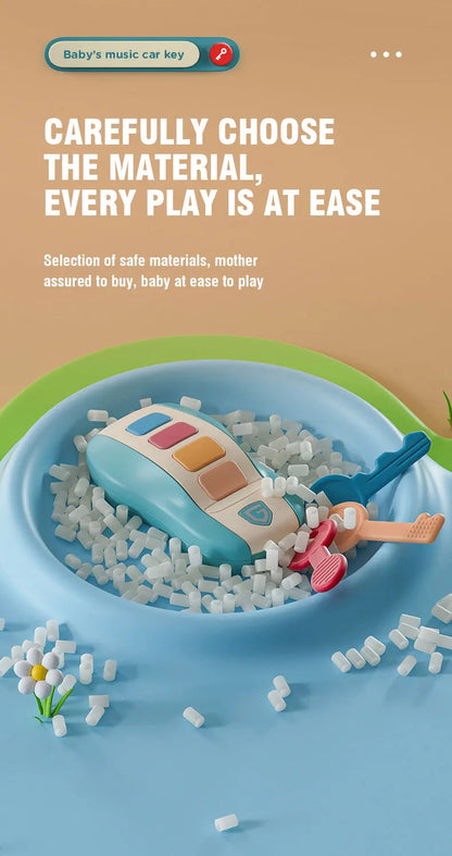 Music Car Key Baby Toys Pretend Play Simulated Car Key Smart Remote Car Voices Baby Educational Toys for Children Music Toy Gift Good Vibrations
