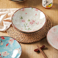 Ceramic Plates, Japanese Ddishes, Home Tableware, Creative Round Dishes, Dinner Plates, High-quality Deep Plates Good Vibrations
