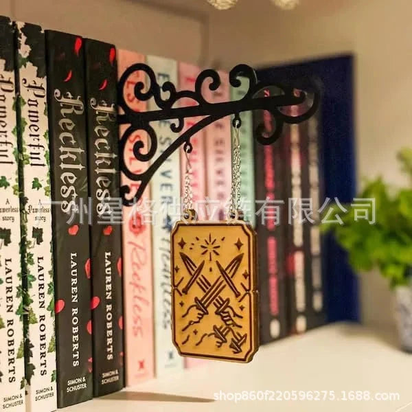 Book Nook Tavern Signs Book Page Divider Bookmark for Library Reading Organizer Creative Literary Decor Gift Good Vibrations